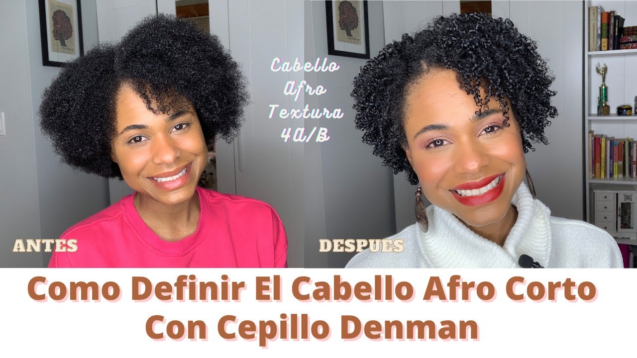 Como DEFINIR El Cabello AFRO CORTO Con El Cepillo Denman