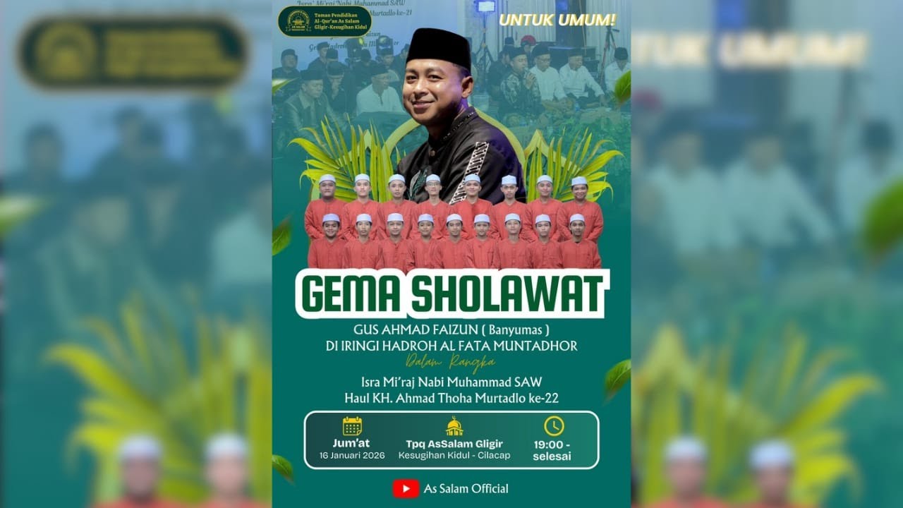 🔴LIVE | GEMA SHOLAWAT ISRA MI'RAJ NABI MUHAMMAD SAW & HAUL KH. AHMAD THOHA M KE-22 - GUS FAIZUN