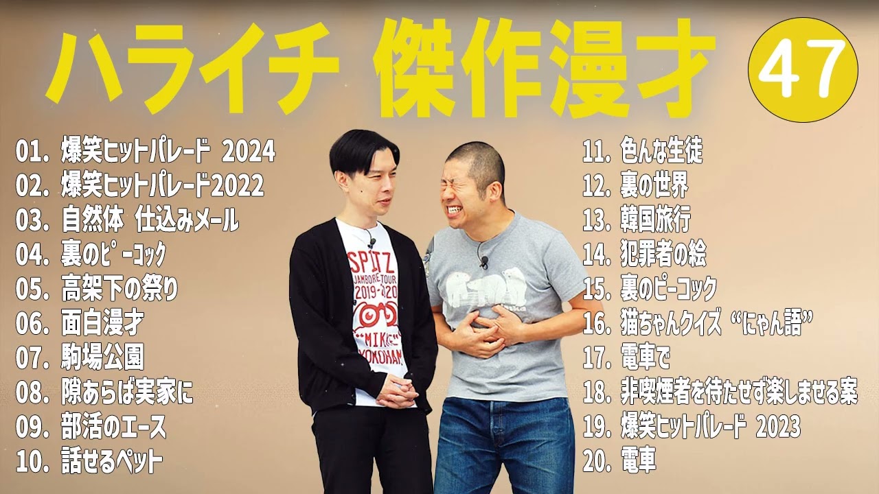 ハライチ 傑作漫才+コント#47【睡眠用・作業用・ドライブ・高音質BGM聞き流し】（概要欄タイムスタンプ有り）