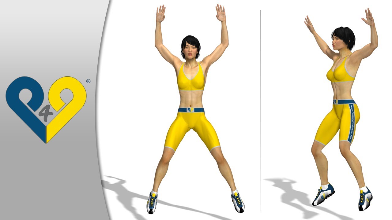 Jumping Jacks (petits sauts avec écarts des jambes)