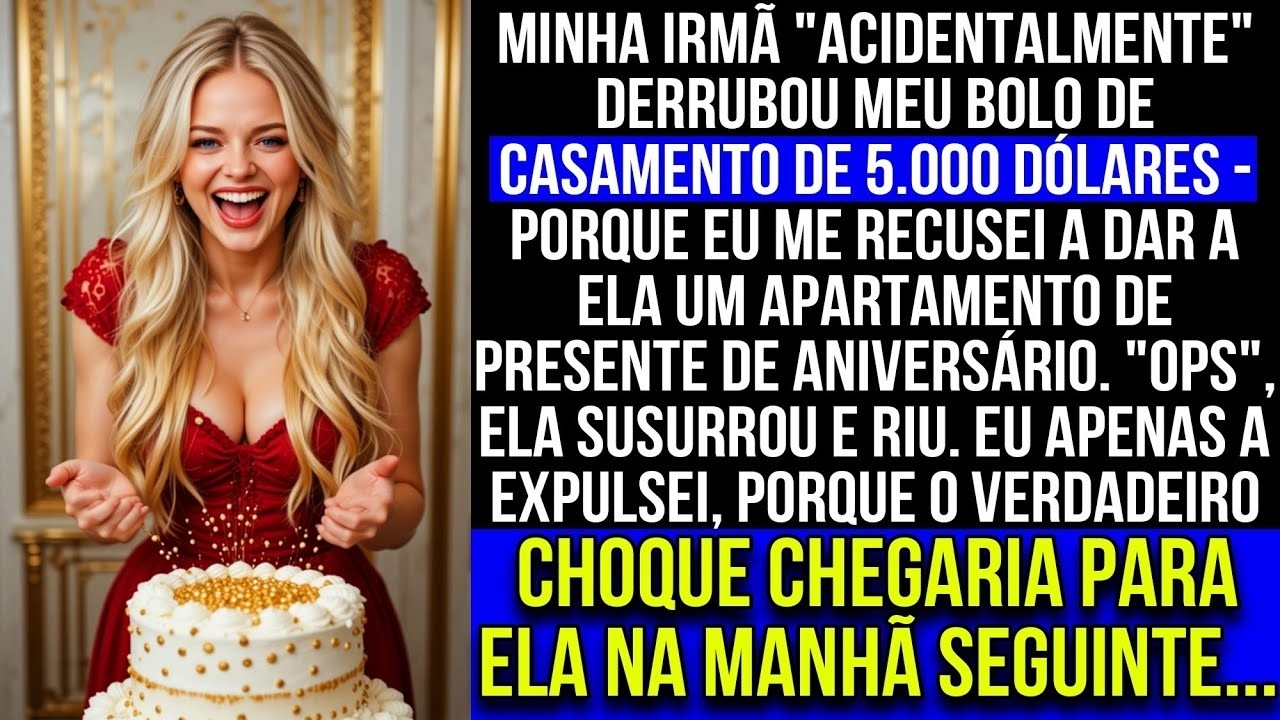 Minha irmã derrubou meu bolo de casamento de US$ 5 000 porque me recusei a dar a ela um apartame