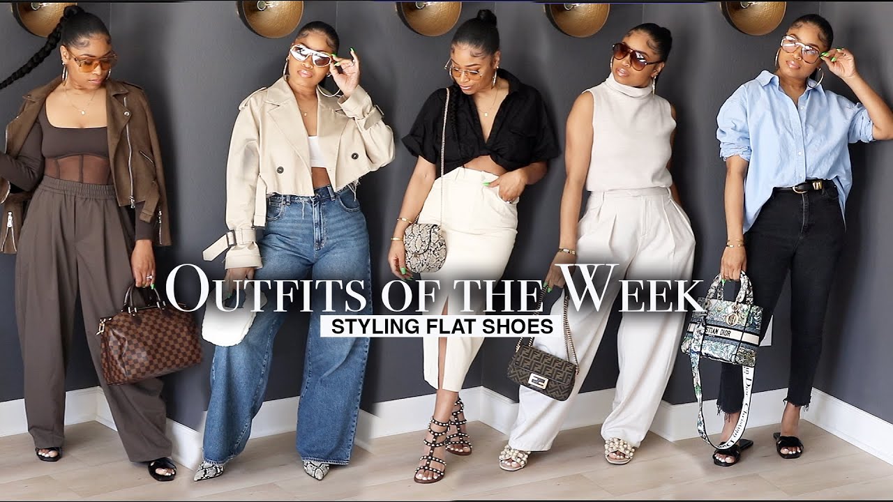 WHAT I WORE THIS WEEK | Styling Flat Shoes! (8 Chic Outfits)