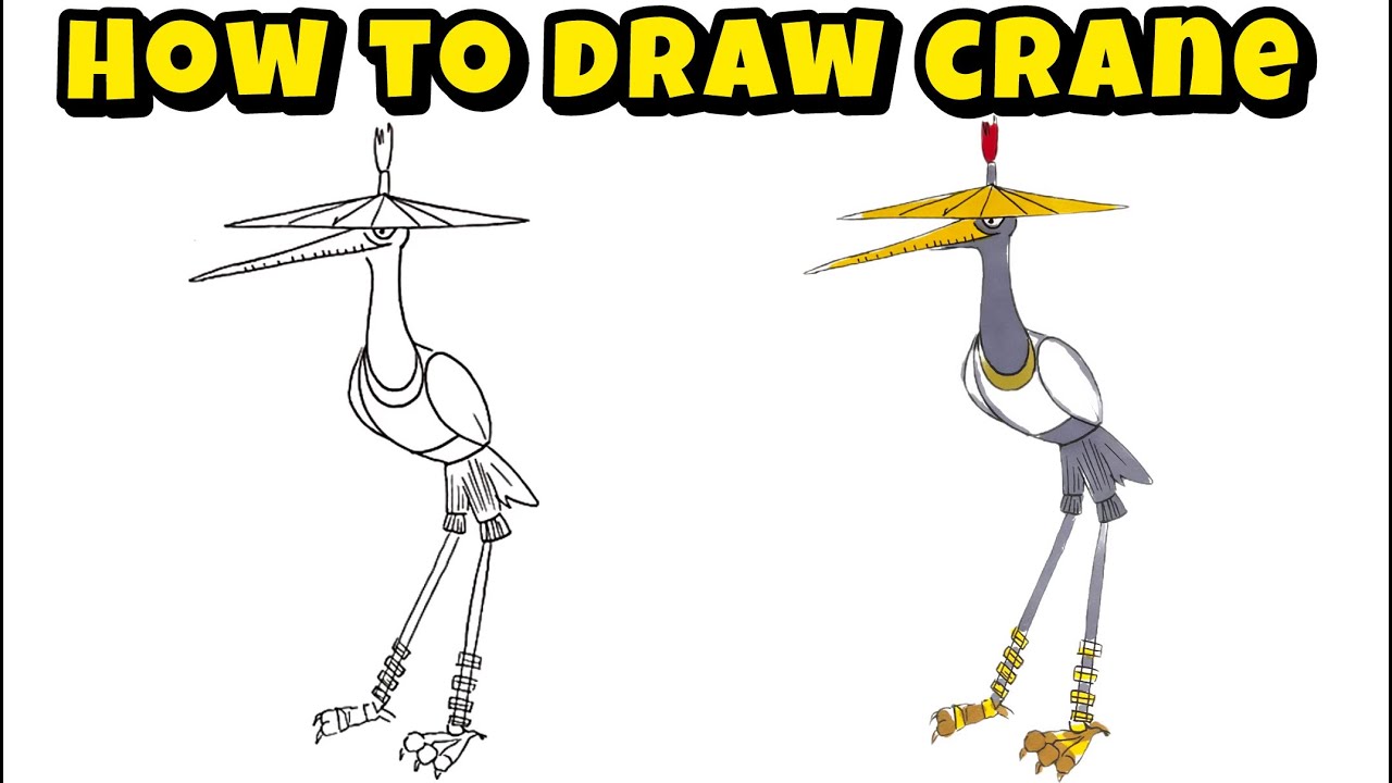 How to Draw Sensible Master Crane from Kung Fu Panda: Quick Lesson