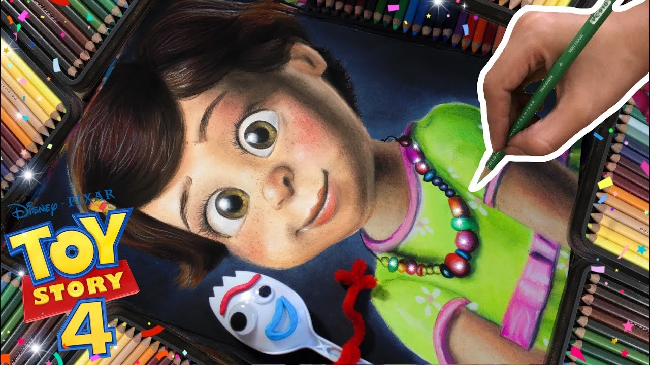 DIBUJANDO A BONNIE TOY STORY 4 POSTER REAL TOY STORY 4(DISNEYPIXAR)DRAW BONNIE TOYSTORY4