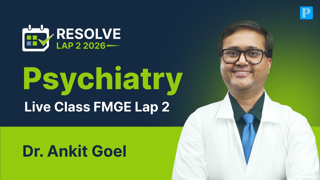 Resolve FMGE LAP -2 | Psychiatry Live Session By Dr. Ankit Goel 2026