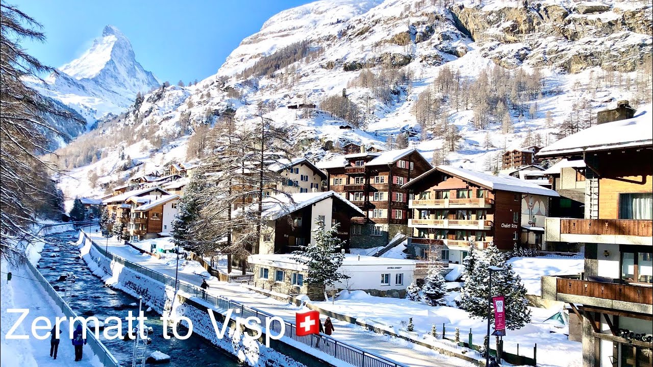 Zermatt to Visp by Train 🚞| Zermatt - Switzerland 🇨🇭| Valais