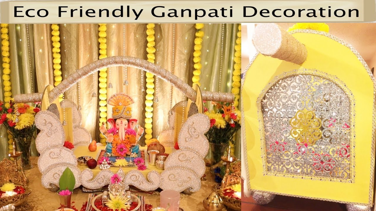 Ganpati Decoration Ideas For Home | गणपतीची पालखी सजावट | Ganpati Palkhi Decoration | #echofriendly