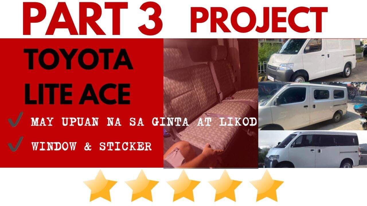 Part 3 Project TOYOTA Lite Ace Installing Chair and Sticker Design sa mga Window