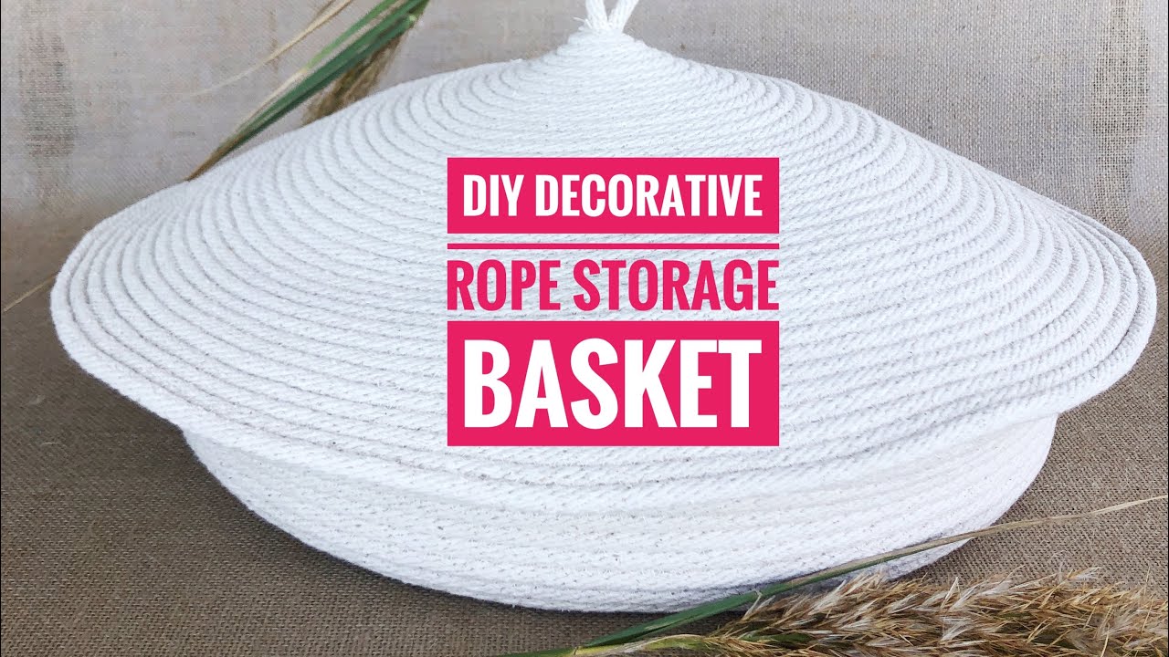 DIY Rope Basket | How To Make Rope Storage Basket