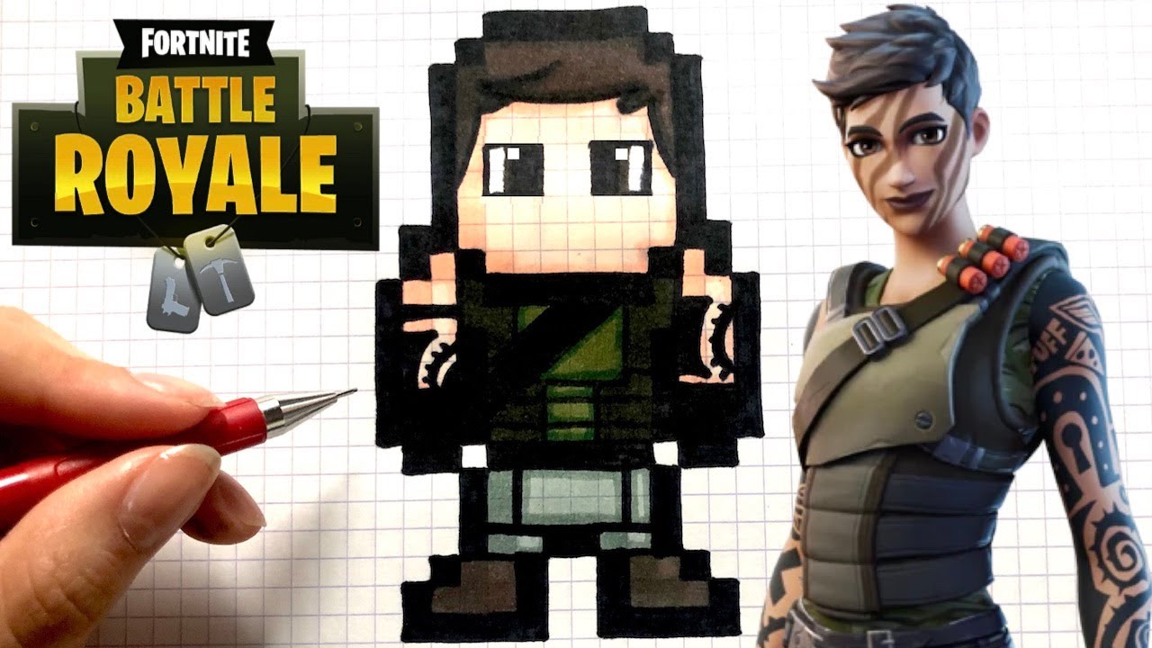 TUTO DESSIN MAYA SKIN FORTNITE PIXEL ART