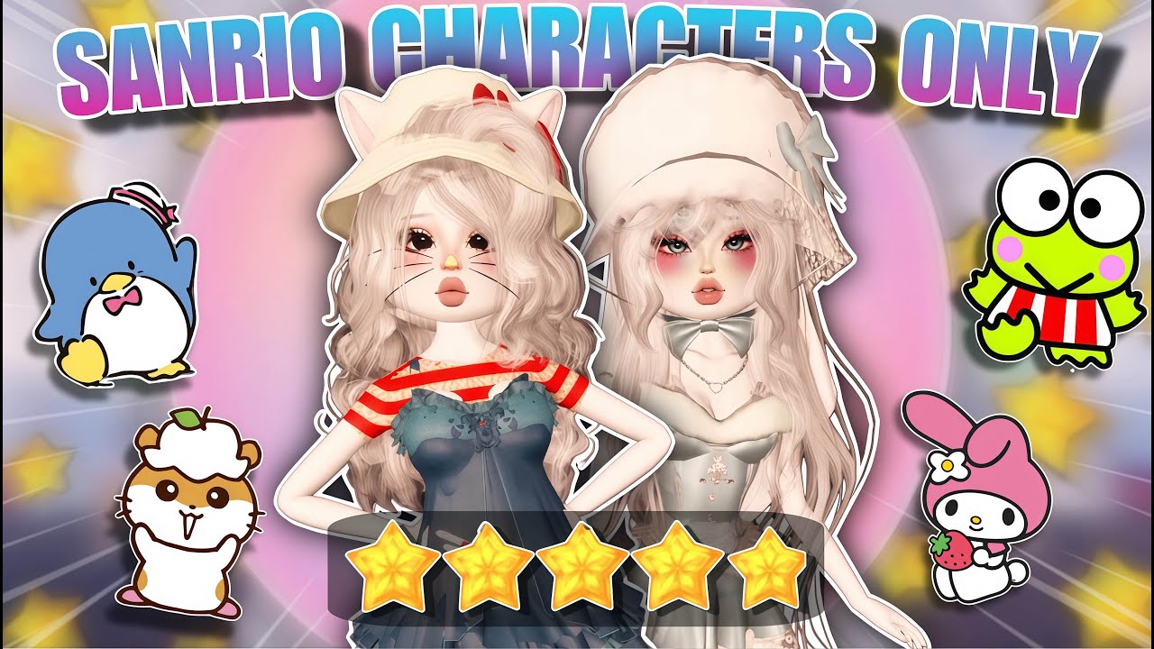 *RECREATING* SANRIO Characters For EVERY Round In Dress To Impress PRO Servers!! (Roblox)