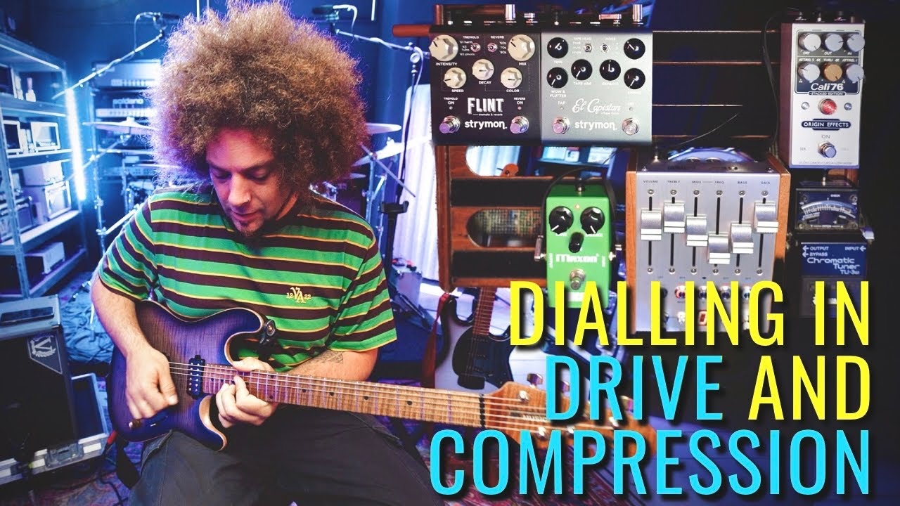 Использование педалей COMPRESSOR и DRIVE для достижения максимального звучания