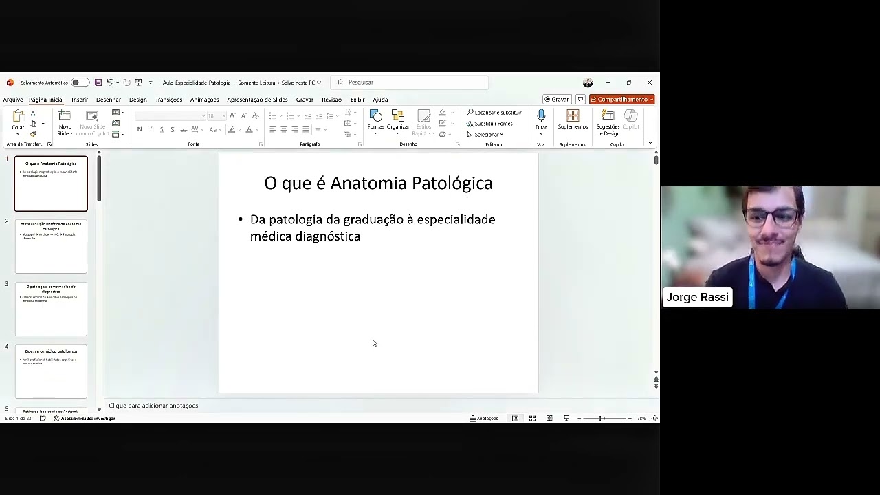 1° SIMPOSIUM- A PATOLOGIA COMO ESPECIALIDADE MÉDICA: COMO É A RESIDÊNCIA MÉDICA EM PATOLOGIA.