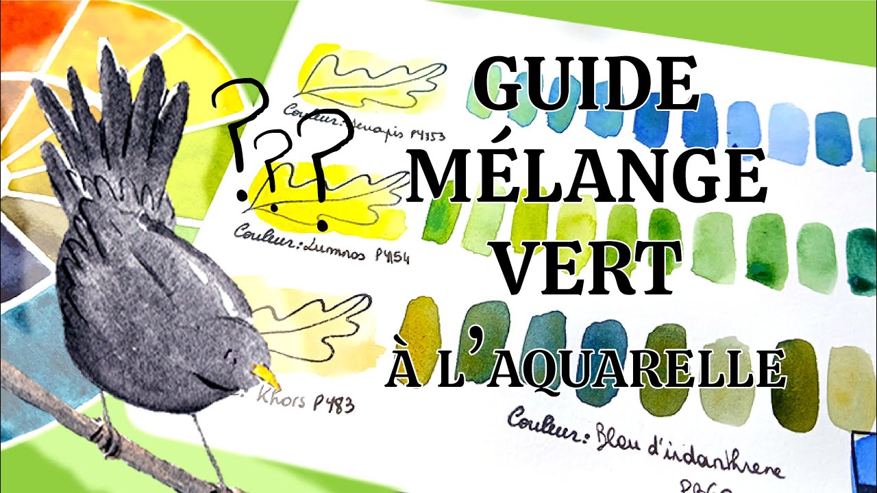 Ma méthode préférée pour apprendre les mélanges de couleurs | NUANCIER en dégradé de verts (2/2)