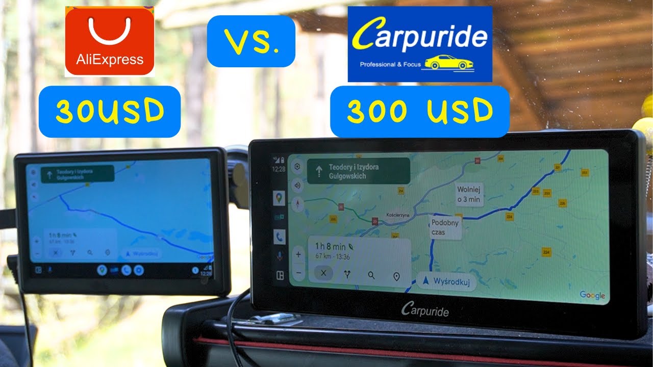 Android Auto w starym busie - CARPURIDE W103 Pro vs najtańszy ekran z Aliexpress