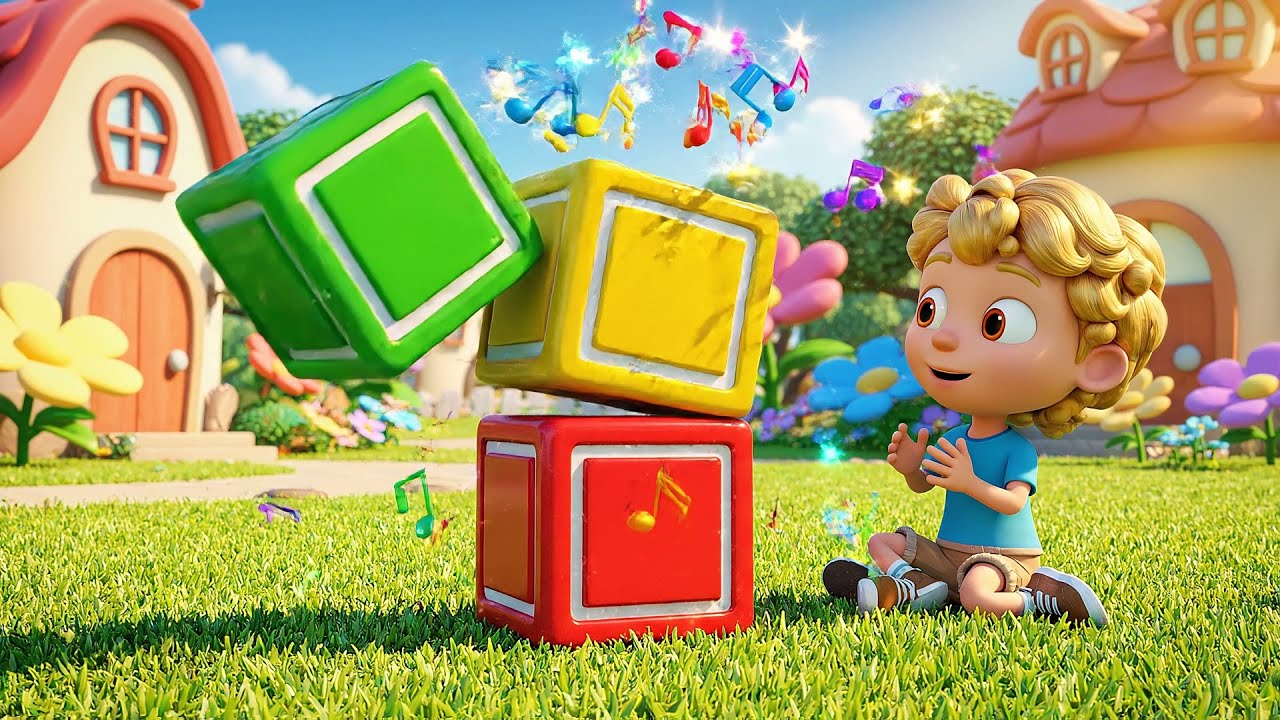 Ten Little Toy Blocks Stack Stack Stack | Nursery Rhymes for Kids & Baby Songs