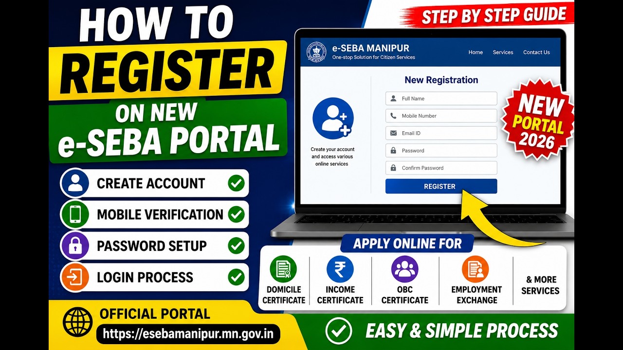 How to Register on Manipur e-Seba Portal 2026 | Complete Step-by-Step Guide in Manipuri