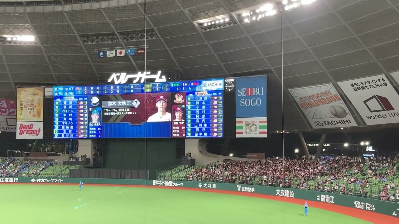 最終回 10分間におよぶ恐怖のチャンステーマレッツゴーわっしょい  東北楽天ゴールデンイーグルス 【8/17(木)】