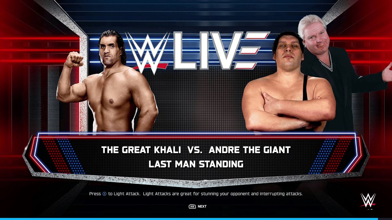 WWE 2K25 FULL MATCH — Khali vs. Andre — Giants Collide!