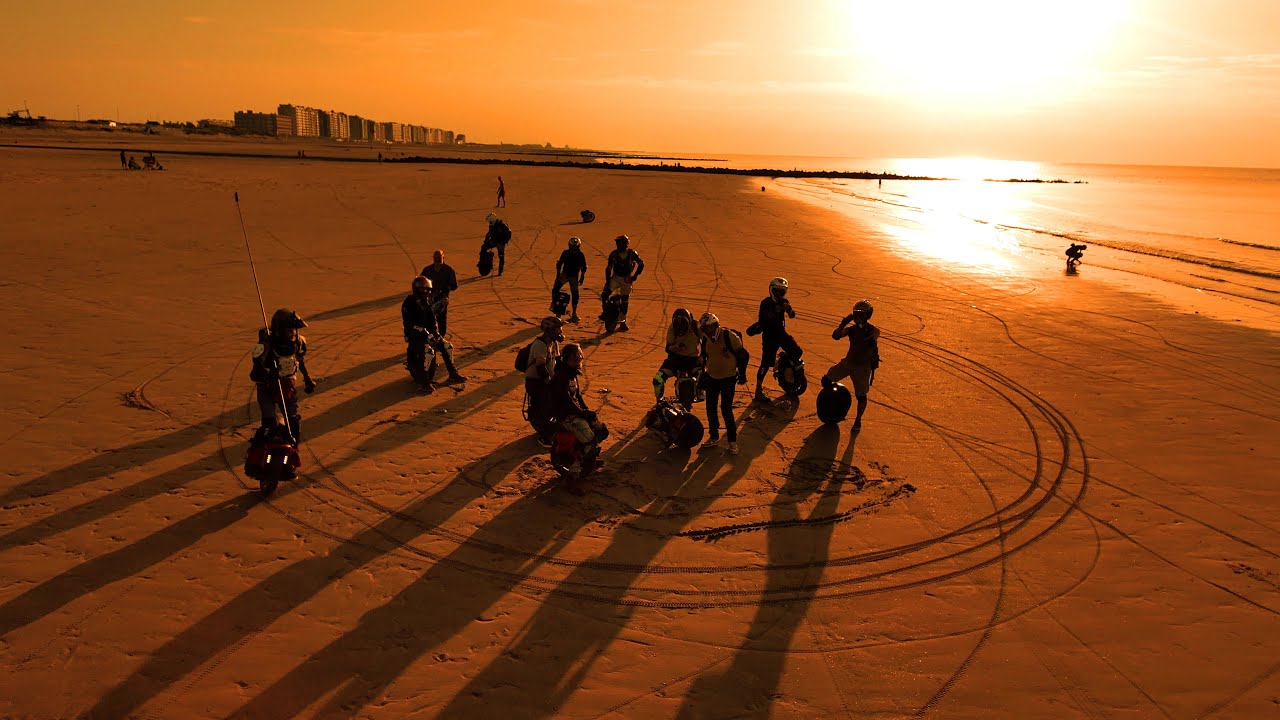 Euc - Electric unicycle beach ride