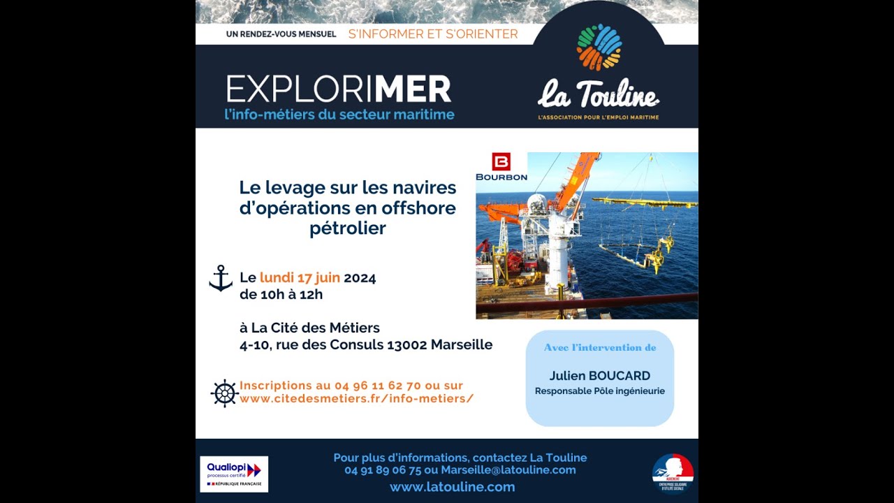 ExploriMER Marseille - Le métier de grutier sur navire offshore présenté par Julien Boucard