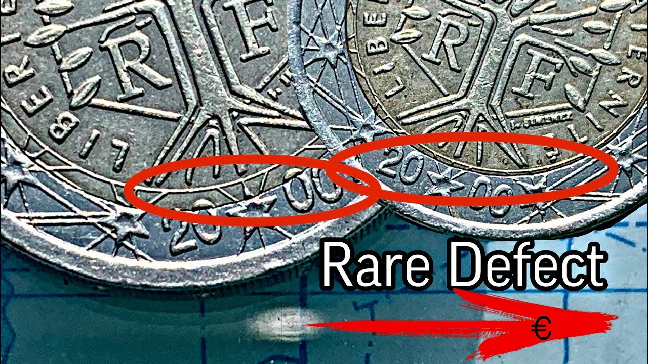 RARE ERROR euro coins France 2 Euro 2000