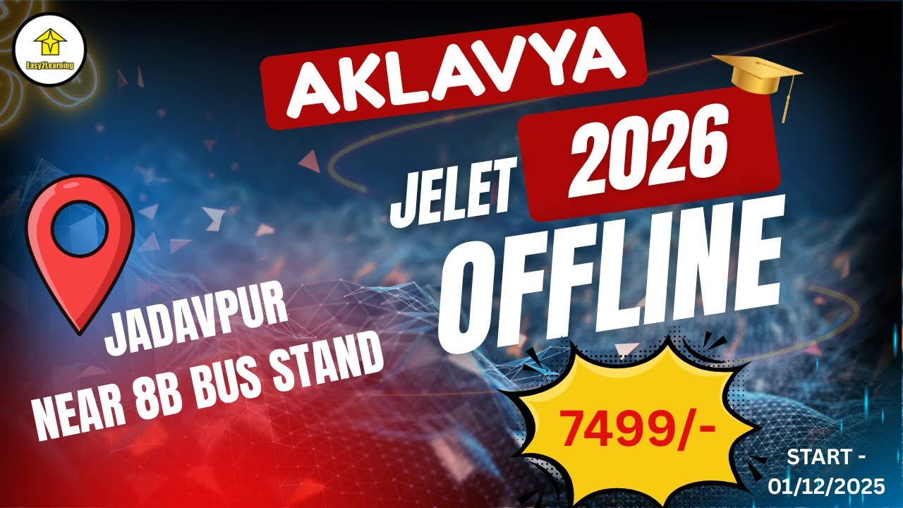 JELET 2026 OFFLINE BATCH | JADAVPUR LOCATION | FULLCOURSE 7499/-