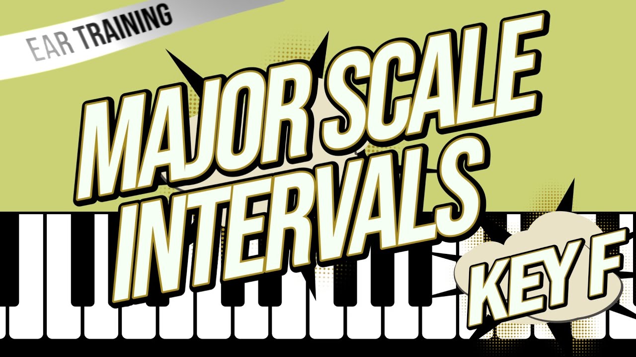 1 Hour Beginner Ear Training - F Major Scale Intervals - 1 Octave Hands Free Listening Practice
