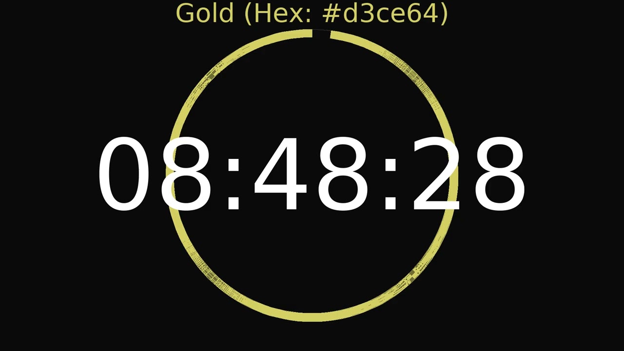 9 Hour Timer | Gold Colour
