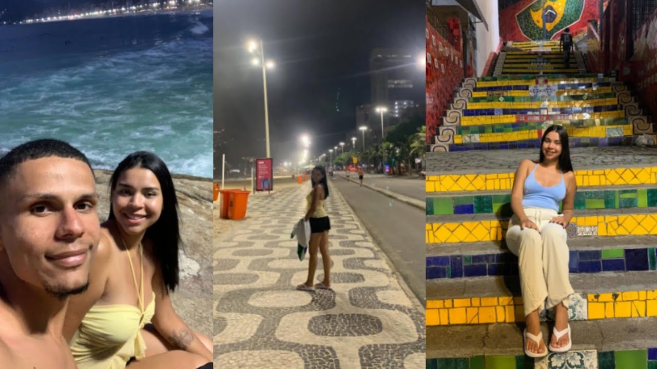 PÔR DO SOL EM IPANEMA 🌊 BATENDO PERNA DE NOITE NO RIO