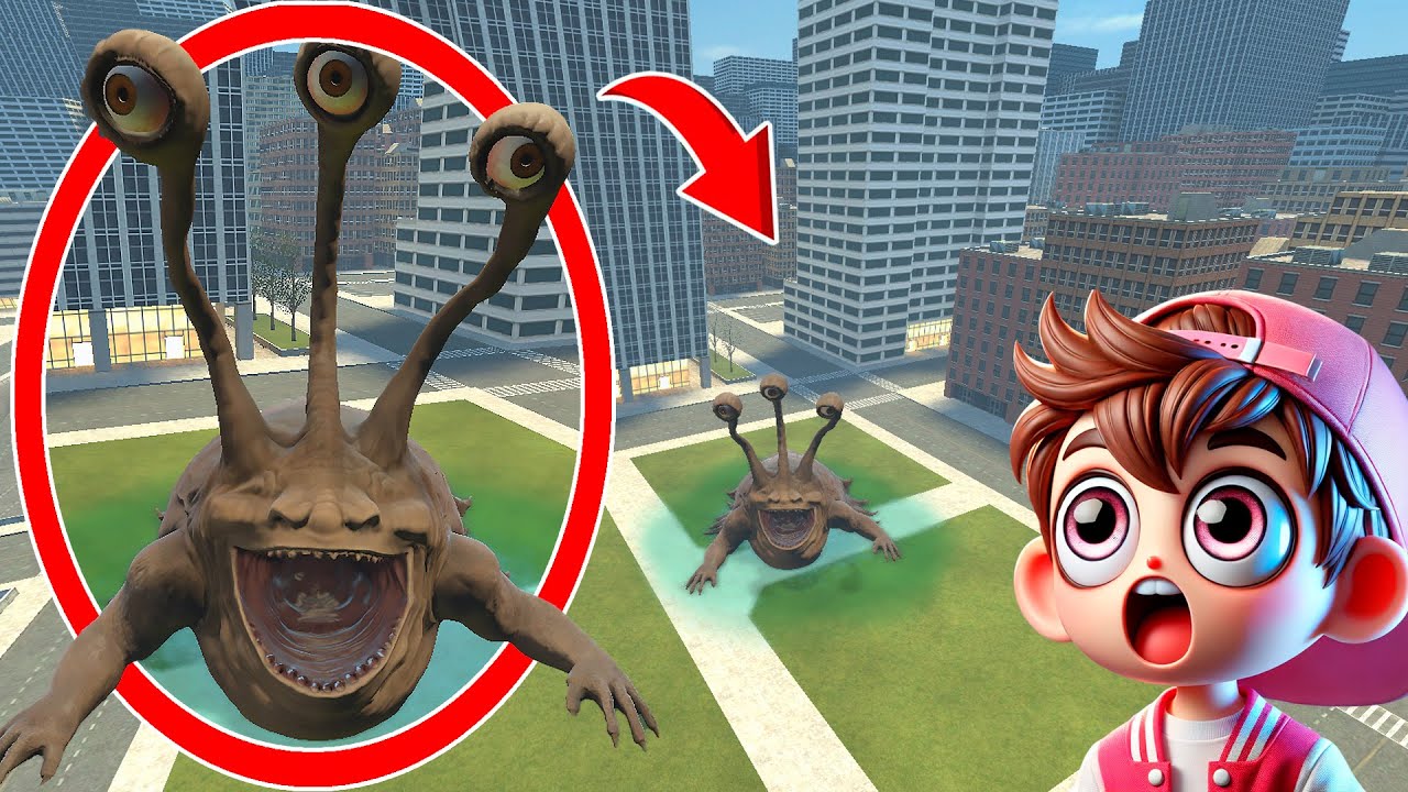 Мой дрон снял на видео морского гиганта «Hear me Out» в океане в реальной жизни в Garry's Mod.