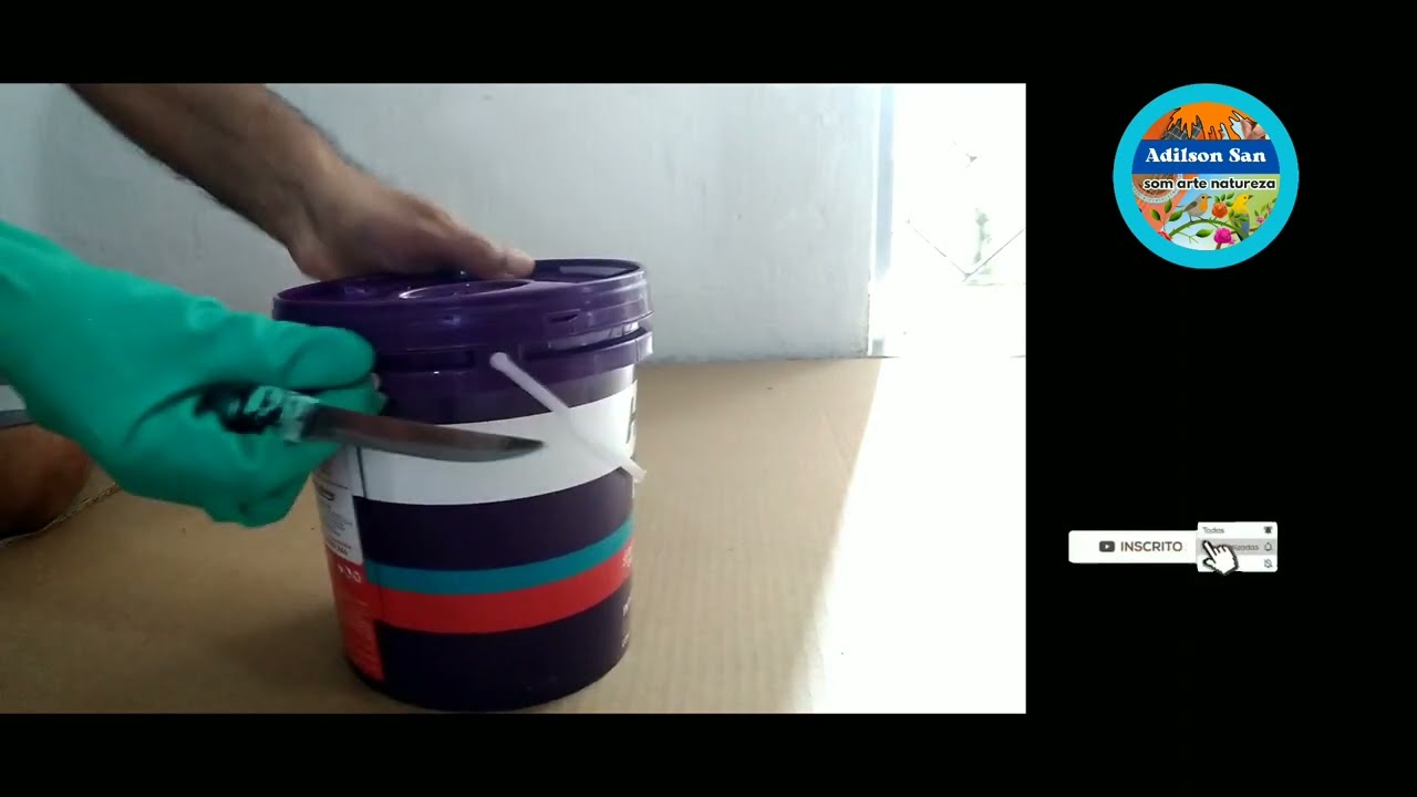 DIY- COMO ABRIR TAMPA DO BALDE DE TINTA , FÁCIL E SIMPLES.