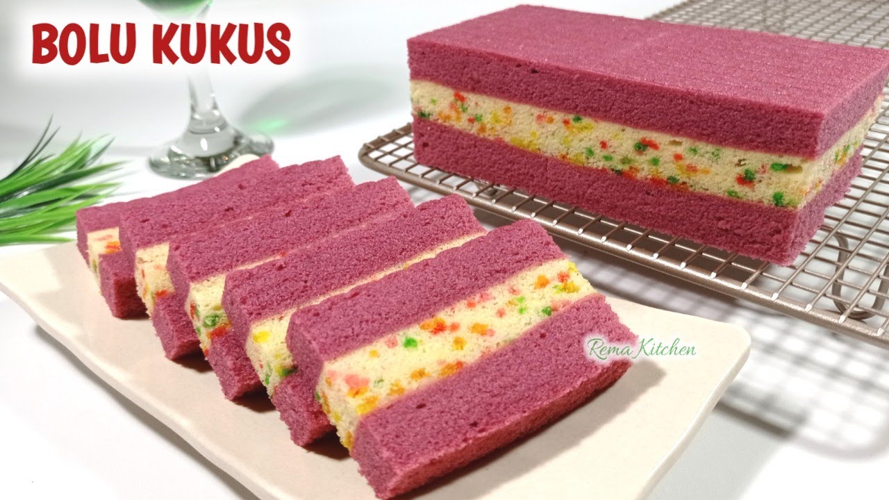 BOLU KUKUS KEKINIAN DENGAN MOTIF YANG CANTIK | BOLU KUKUS MESES RASA ANGGUR | LEMBUT EMPUK DAN ENAK