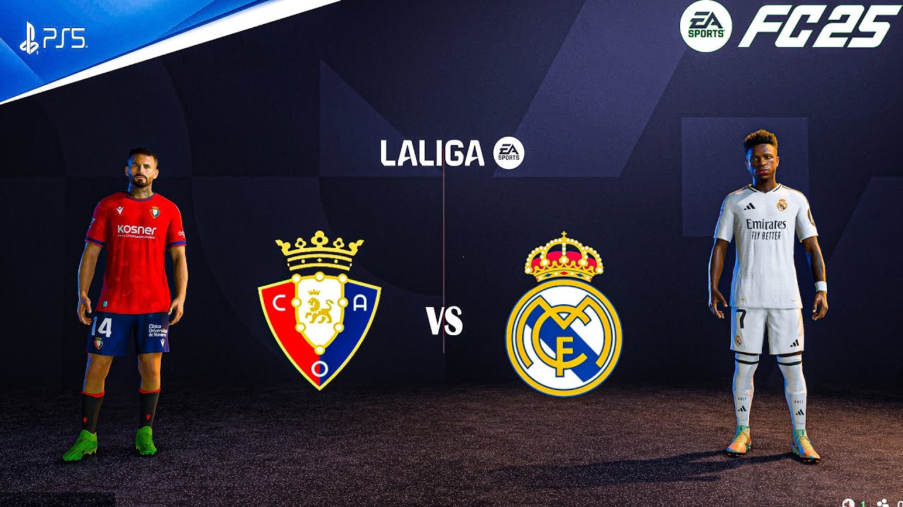 FC 25 - Osasuna Vs Real Madrid | LaLiga 24/25 Full Match | PS5™ [4K60]