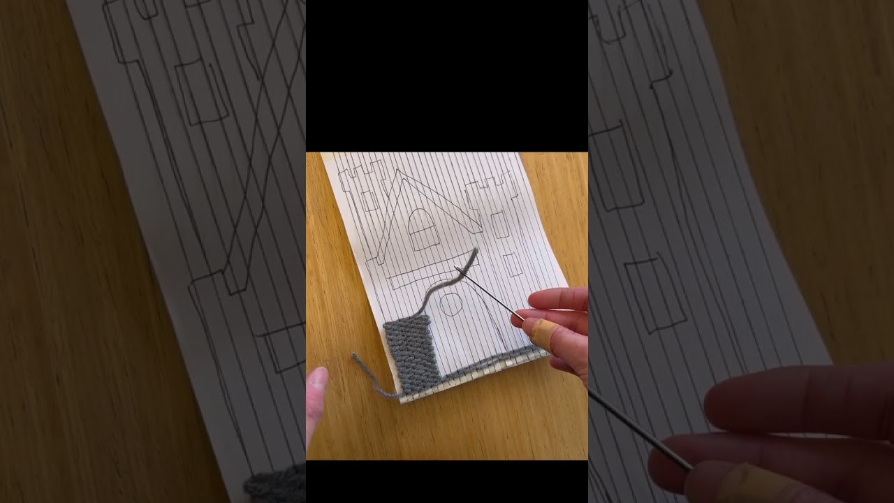 Weaving on your cardboard loom 