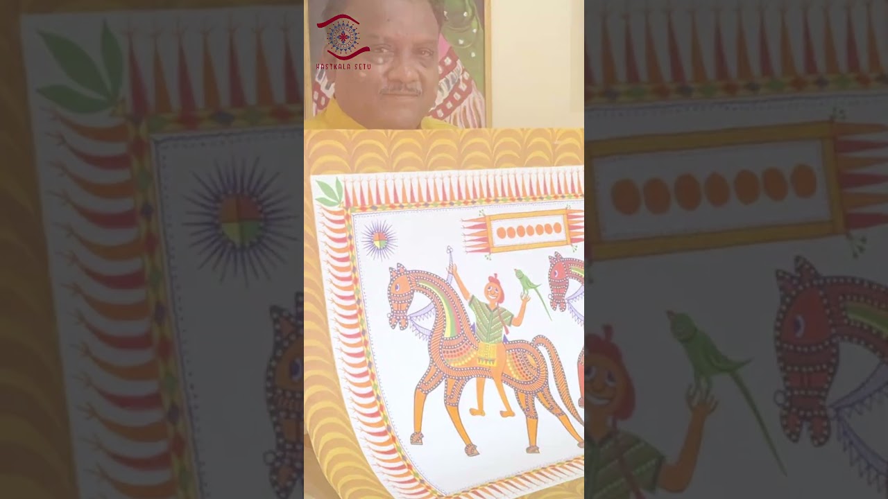 the pithora art of gujarat by paresh rathwa #pithora #paintingart #paintingtutorial