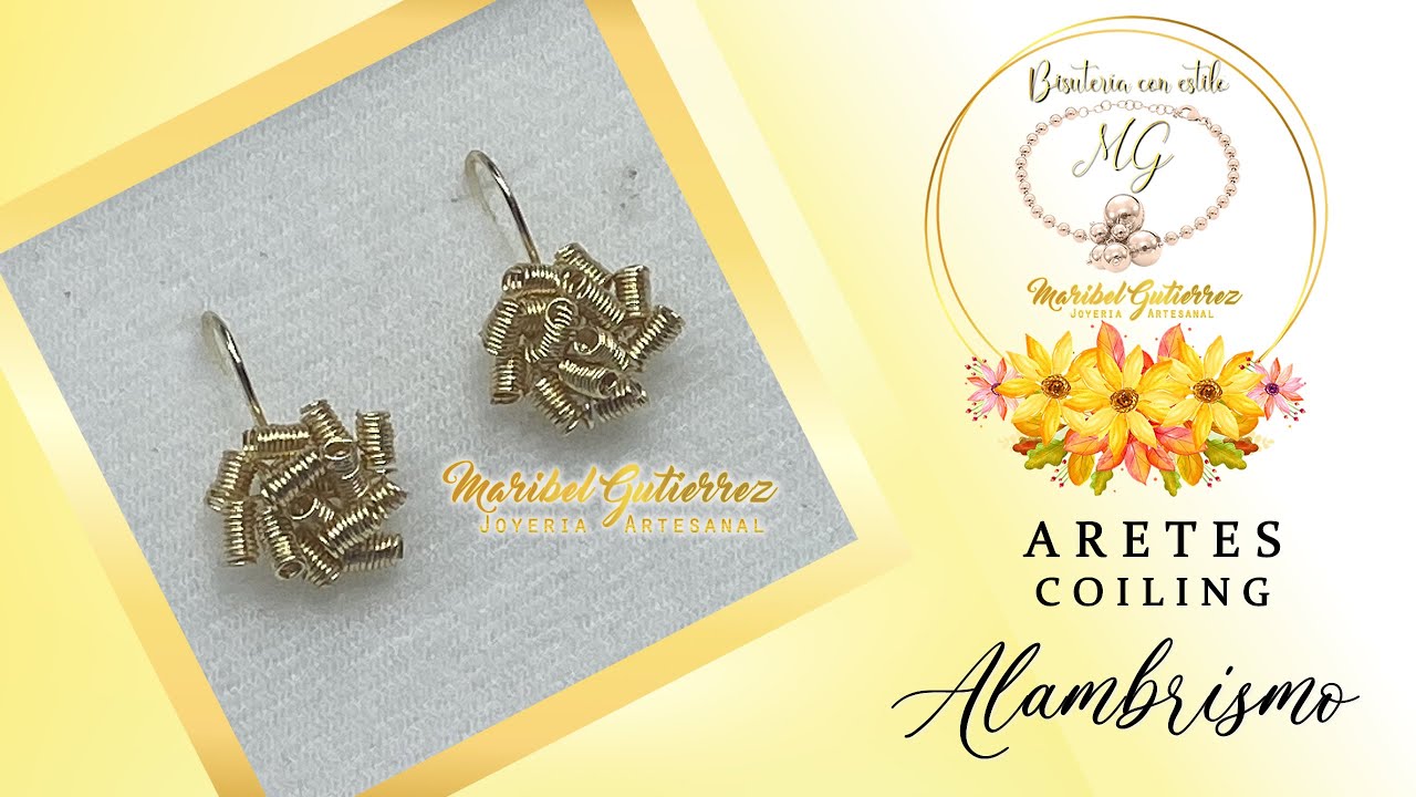 ARETES CON COILING SIN BASES | ARETES EN ALAMBRISMO