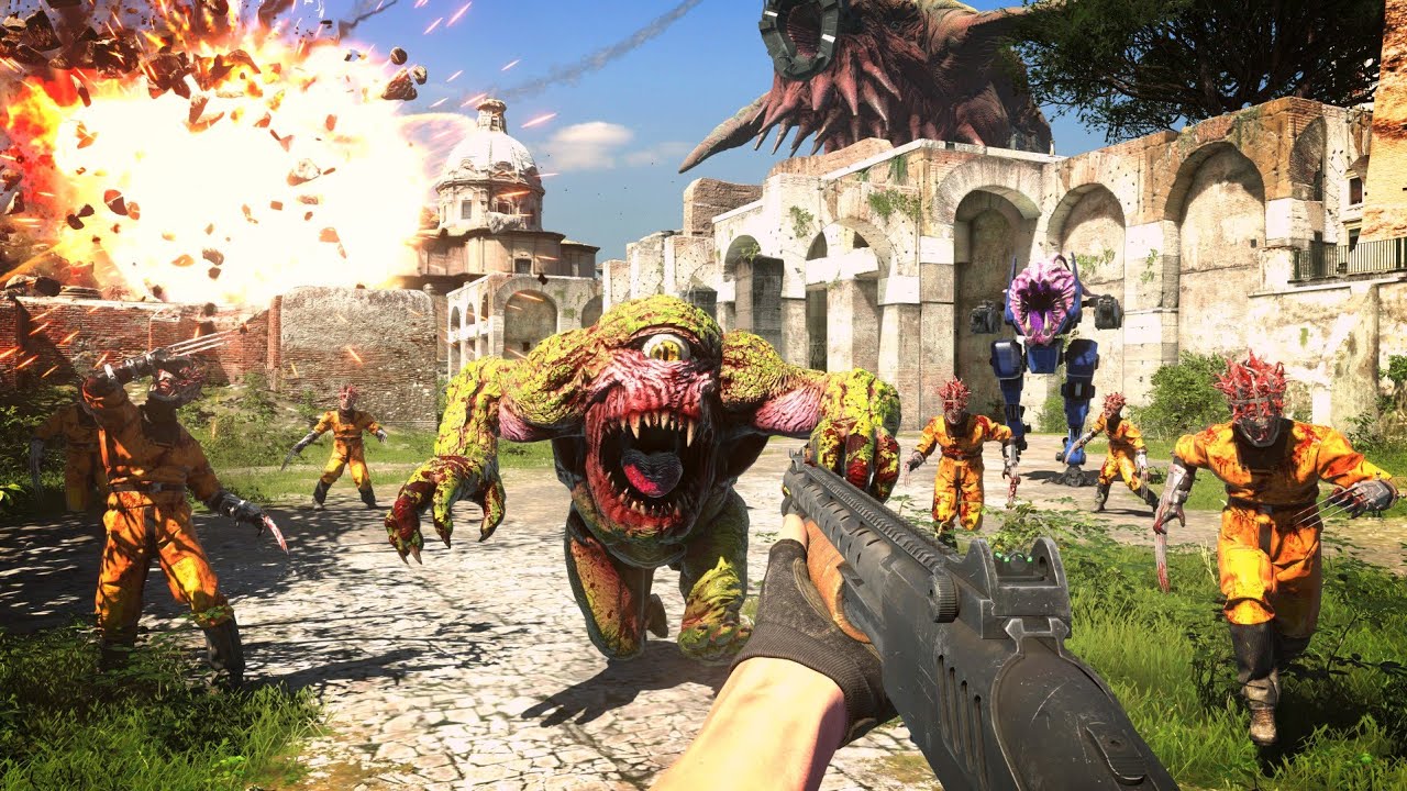 Trying out serious sam 4