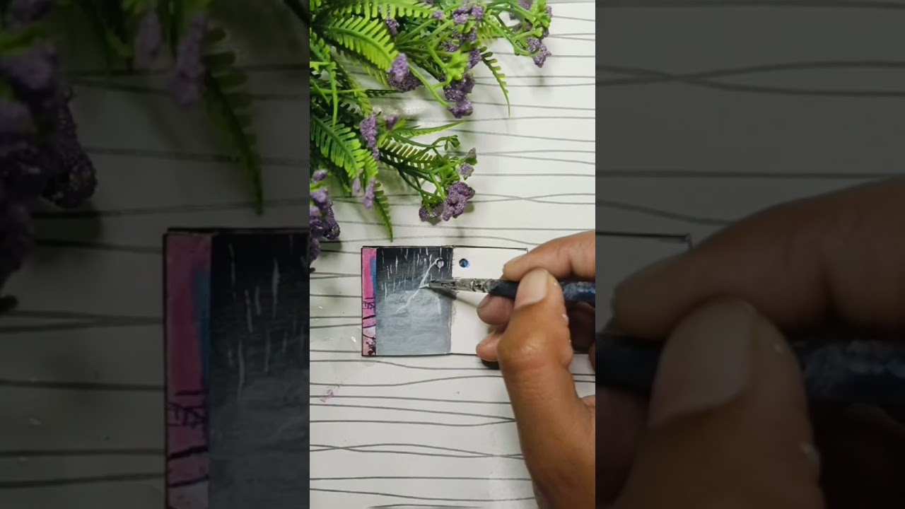 10/25 tiny brushstrokes #art #artist #miniaturepainting #shorts #viralvideo #viralshorts #minipaint