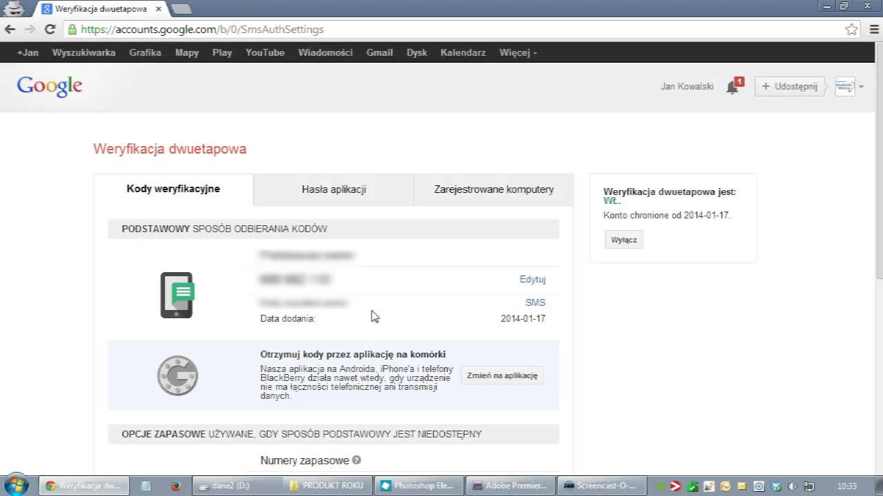Jak zabezpieczyć konto Google/Gmail - weryfikacja dwuetapowa