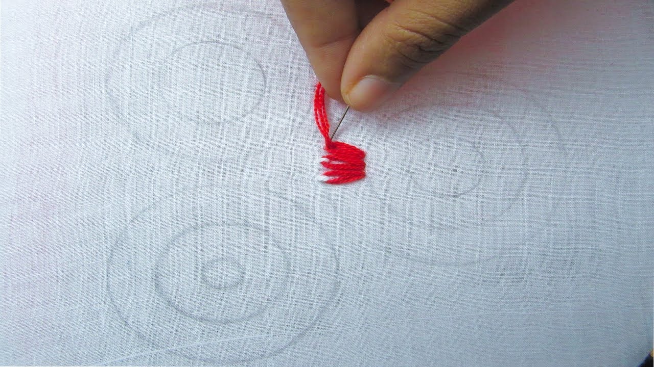 Hand Embroidery, 3 Different Type Flower Embroidery, Very Nice Flower Embroidery, Lazy Daisy Stitch