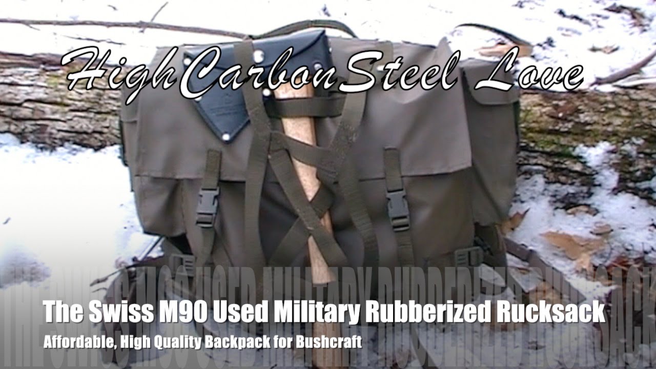 The Swiss M90 Used Military Rubberized Rucksack - An Affordable, High Quality Backpack for Bushcraft