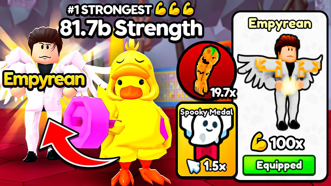 I Unlocked NEW OP 10,000% STRENGTH Boost Empyrean Trainer in Arm Wrestle Simulator Update! (Roblox)