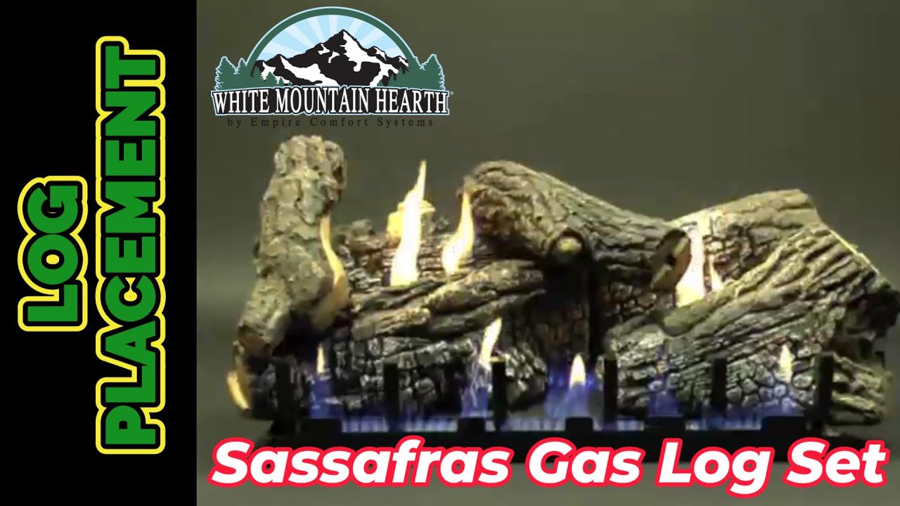 Empire White Mountain Hearth Sassafras Gas Log Set | Log Placement Guide
