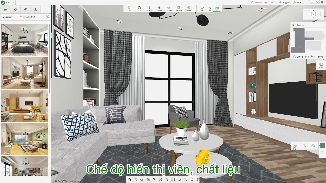 Thao t&aacute;c cơ bản tr&ecirc;n House3D