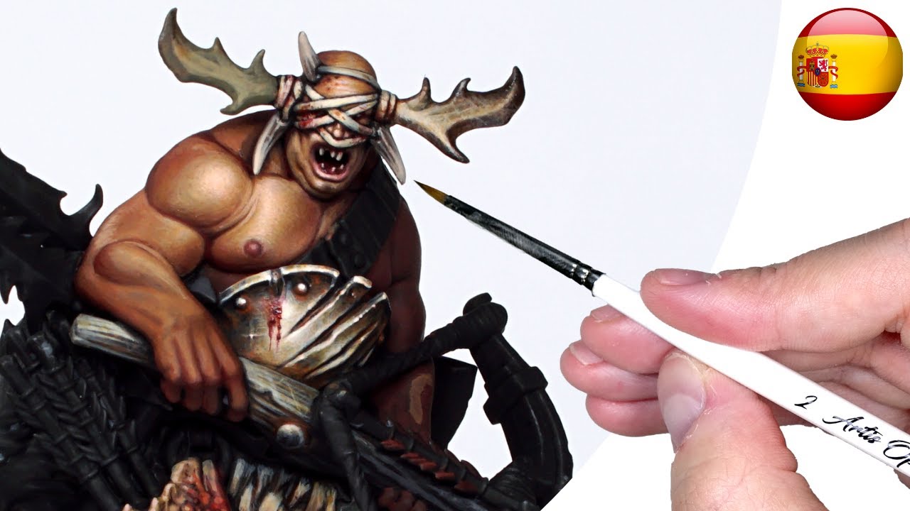 Cómo pintar PIEL BRONCEADA cazador OGRO / AGE OF SIGMAR / GW / Warhammer / Pintura Acrílica.