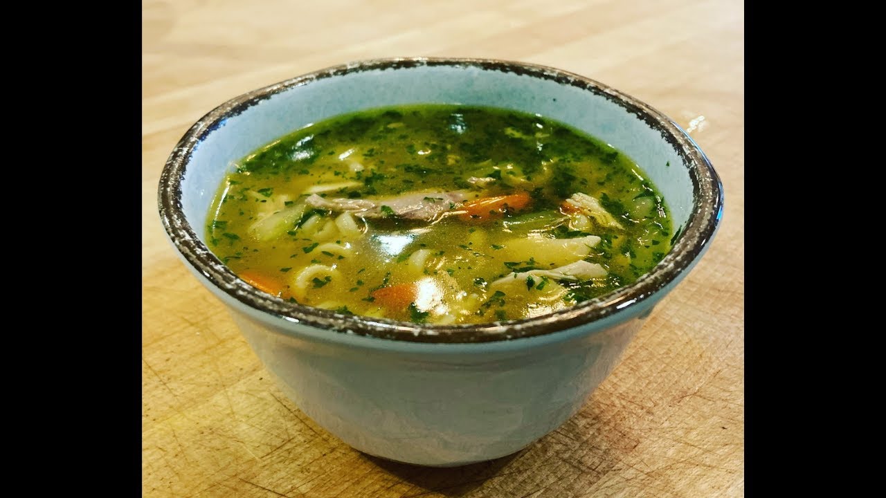 Chicken Noodle Soup in Dutch Oven