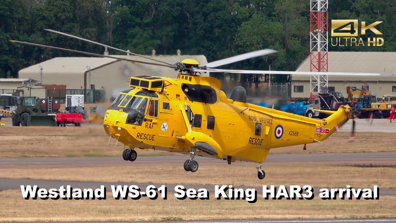 Westland WS-61 Sea King HAR3 HistoricHelicopters G-SEAK XZ588 arrival RAF Fairford RIAT 2025 AirShow