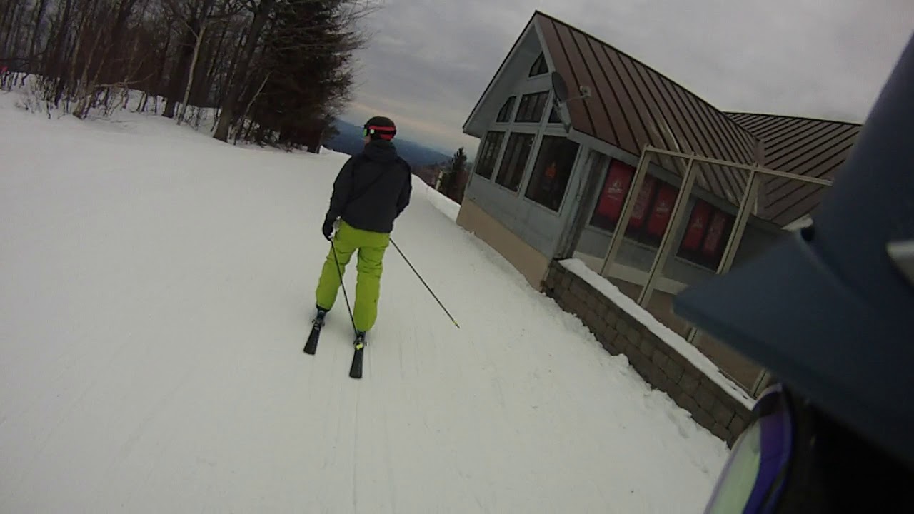 02/04/20 The Big Man with SkiHaus Ryan skiing the Elan Element.
