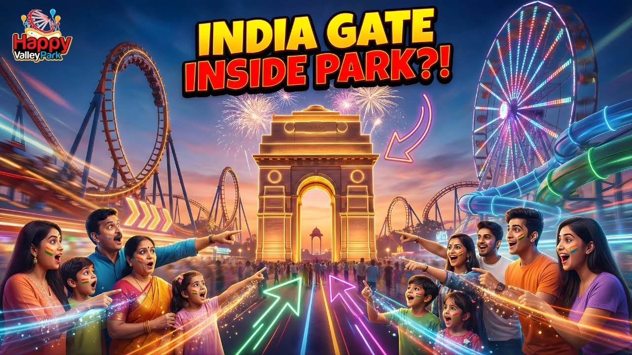 Happy Valley Park Review 2026 | New India Gate Inauguration | Best Water & Theme Park in West Bengal